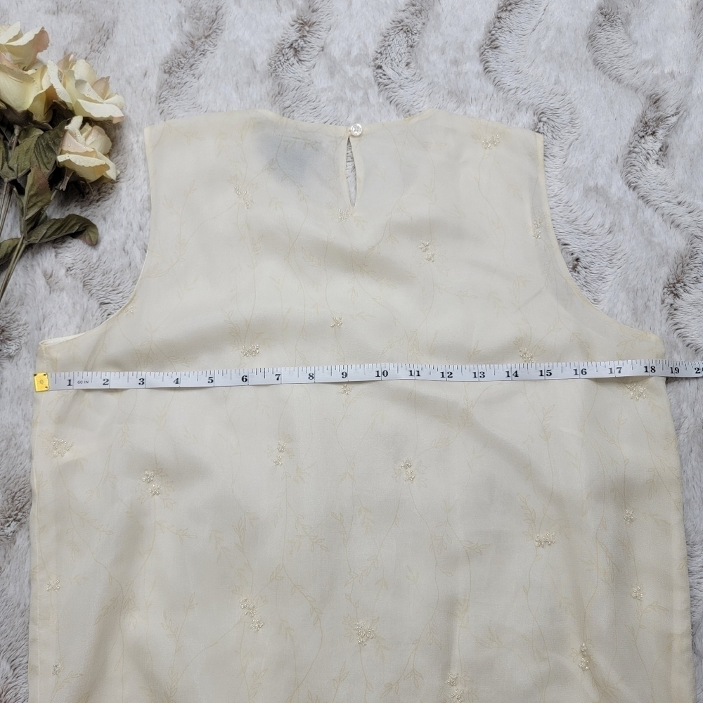 Bridgetown Collection‎ 100% Silk Beaded Embellishment Sleeveless Blouse Size S - Picture 12 of 12